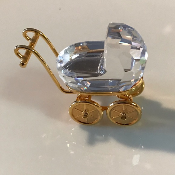 Swarovski Crystal and Gold Baby Carriage - Picture 6 of 6